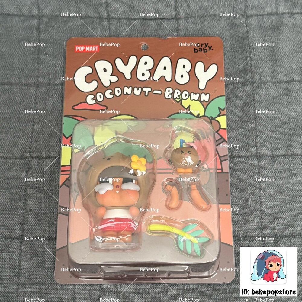 Crybaby Coconut Figure Pop Mart, Brown